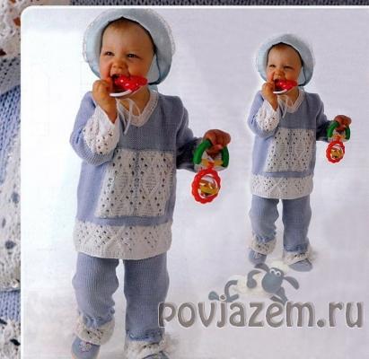 Детский костюм спицами