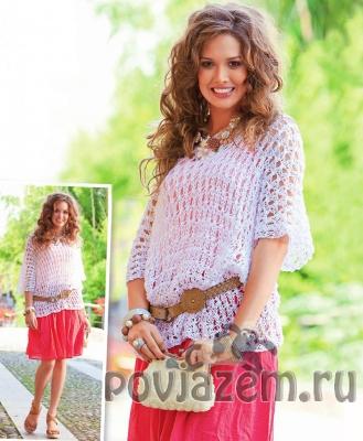 Пончо крючком