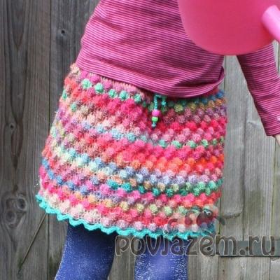 Юбка крючком для девочки