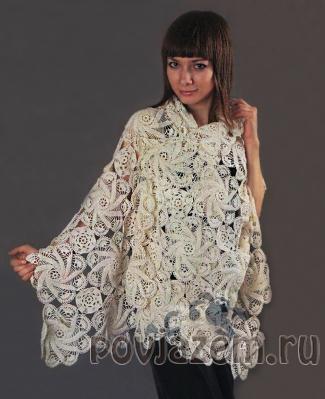 Палантин крючком