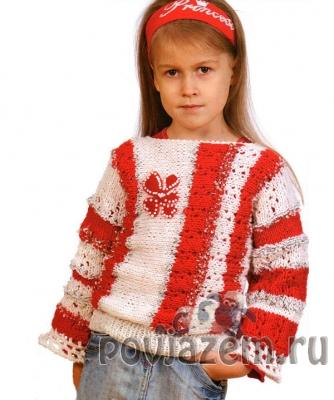 Свитер спицами