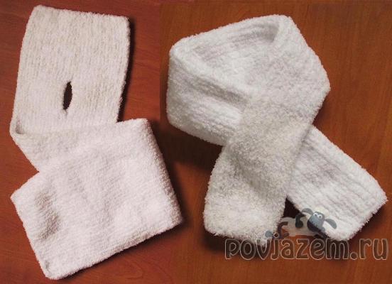 Шарф спицами