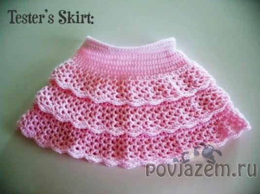Детская юбка крючком