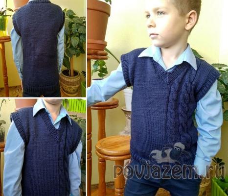 Для мальчика спицами