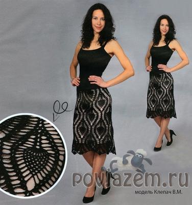 Юбка крючком