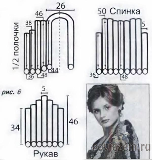 Жакет крючком