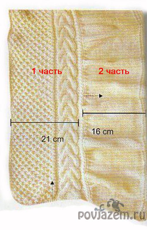 Палантин спицами