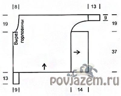 Пуловер спицами