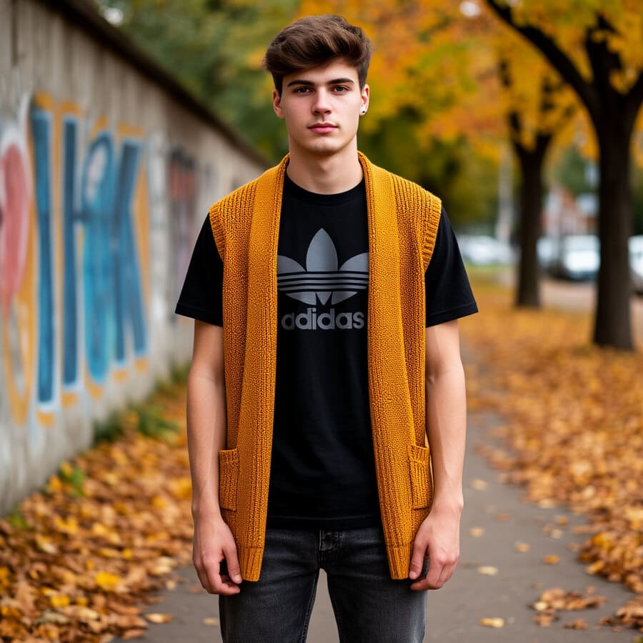 Сравнение кроя мужских футболок Adidas: классический, облегающий, оверсайз